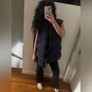 oversized puffer vest